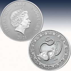 1 x 1 oz Silbermünze 2$ Niue Islands...