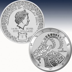 1 x 1 Oz Silbermünzen 5$ Tokelau...