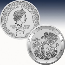 1 x 1 oz Silbermünze 5$ Tokelau...