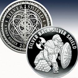 1 x 1 oz Silverround Silver Shield...