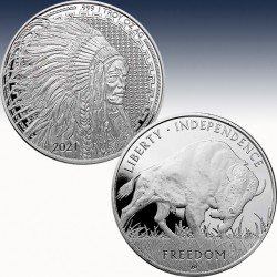 1 x 1 Oz Silverround USA "Liberty...