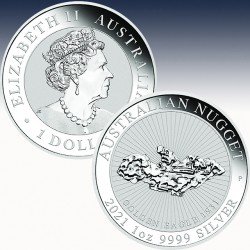 1 x 1 oz Silbermünze 1$ Australian...