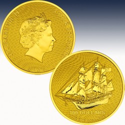 1 x 1/10 Oz Goldmünze 10$ Cook...