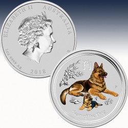 1 x 1 oz Silber 1$ Australien Lunar...