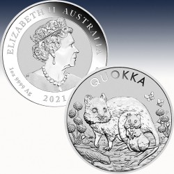 1 x 1 Oz Silbermünze 1$ Australien...