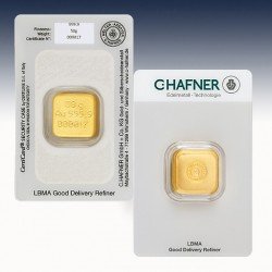 1 x 50 Gramm Goldbarren C.Hafner...