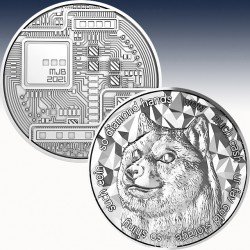 1 x 1 Oz Silverround Blockchain Mint...