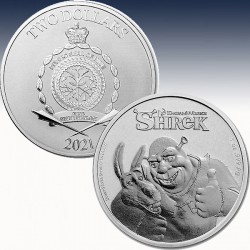 1 x 1 oz Silbermünze 2$ Niue "Shrek...