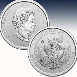 1 x 2 Oz Silbermünze 10$ Canada...
