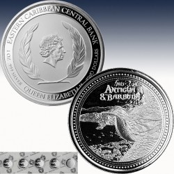 1 x 1 oz Silbermünze 2$ Antigua &...