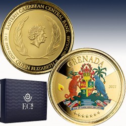 1 x 1 oz Goldmünze 10$ Grenada "Coat...