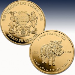 1 x 1 oz Goldmünze 50.000 Franca CFA...