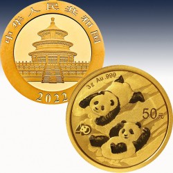 1 x 3 Gramm Gold 50 Yuan "China Panda...