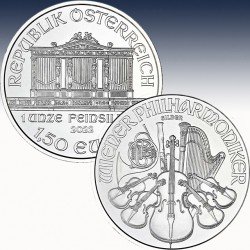1 x 1 oz Silbermünze 1,50€ Österreich...