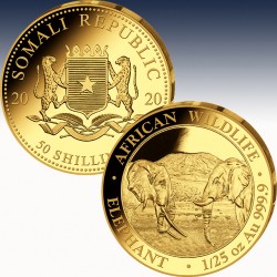 1 x 1/25 oz Goldmünze 20 SH Somalia...
