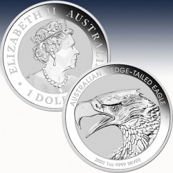 1 x 1 Oz Silbermünze 1$ Australien...