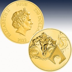 1 x 1 Unze Goldmünze 250$ Niue "DC...