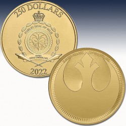 1 x 1 oz Goldmünze 250$ Niue "Star...