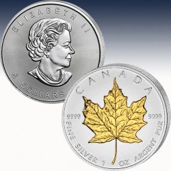 1 x 1 oz Silbermünze 5$ Canada "Maple...