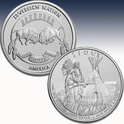 1 x 1 Oz Silver Coin $1 USA "Sioux...