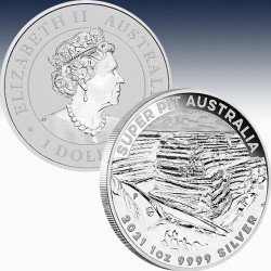 1 x 1 Oz Silber 1$ Australien "Super...