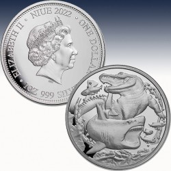 1 x 1 oz Silbermünze 1$ Niue "Apex...