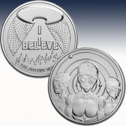 1 x 1 oz Silver Round 9Fine "Aliens -...