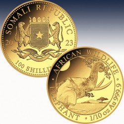 1 x 1/10 Oz Goldmünze 100 SH Somalia...