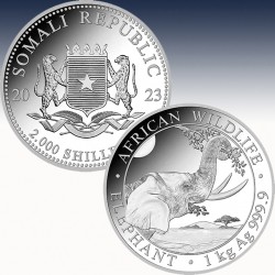 1 x 1 Kg Silbermünze 2000 SH "Somalia...