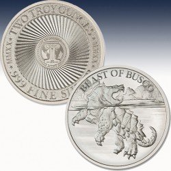 1 x 2 Oz Silver Round Intaglio Mint...