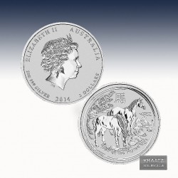 1 x 10 oz Silber 10$ "Lunar II Jahr...
