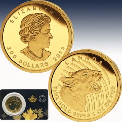 1 x 1 Oz 200$ Gold Canada "Call of...