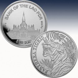 1 x 1 oz Silbermünze 500 KIP Laos...