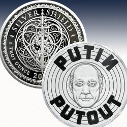 1 x 1 oz Silverround Silver Shield...