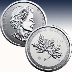 1 x 2 Oz Silbermünze 10$ Canada Maple...