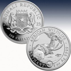1 x 1 Oz Silbermünze 100 SH Somalia...