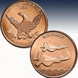 1 x 1 oz Copper Round "US Air Force -...