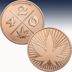 1 x 1 oz Copper Round 9Fine Mint...