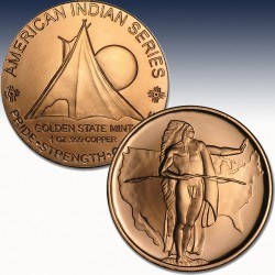 1 x 1 oz Copper Round American Indian...