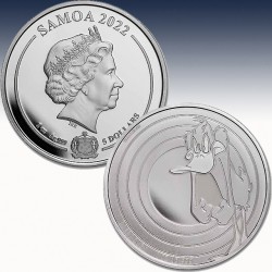 1 x 1oz Silbermünze 5$ Samoa "Looney...