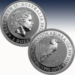 1 x 1 Oz Silberünze 1$ Australien...