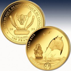1 x 1 oz Goldmünze 100 Franc Republik...