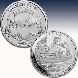 1 x 1 Oz Silbermünze $1 USA "Sioux...