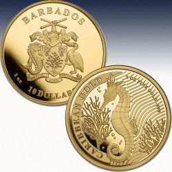1 x 1 oz Goldmünze 100$ Barbados...