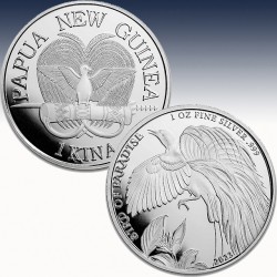 1 x 1 oz Silbermünze 1Kina Papua New...