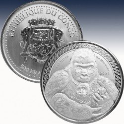 1 x 1oz Silbermünze 500 CFA Republik...