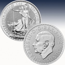 1 x 1 Oz Silbermünze 2Pfd...