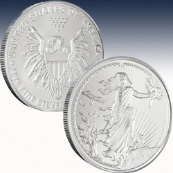 1 x 1 Oz Silver Round United Snake...