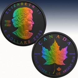 1 x 1 oz Silber 5$ Canada "Rainbow...