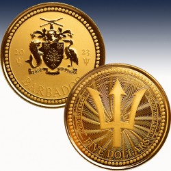 1 x 1 oz Goldmünze 5$ Barbados...